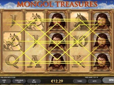 Игровой аппарат Mongol Treasures студии Endorphina